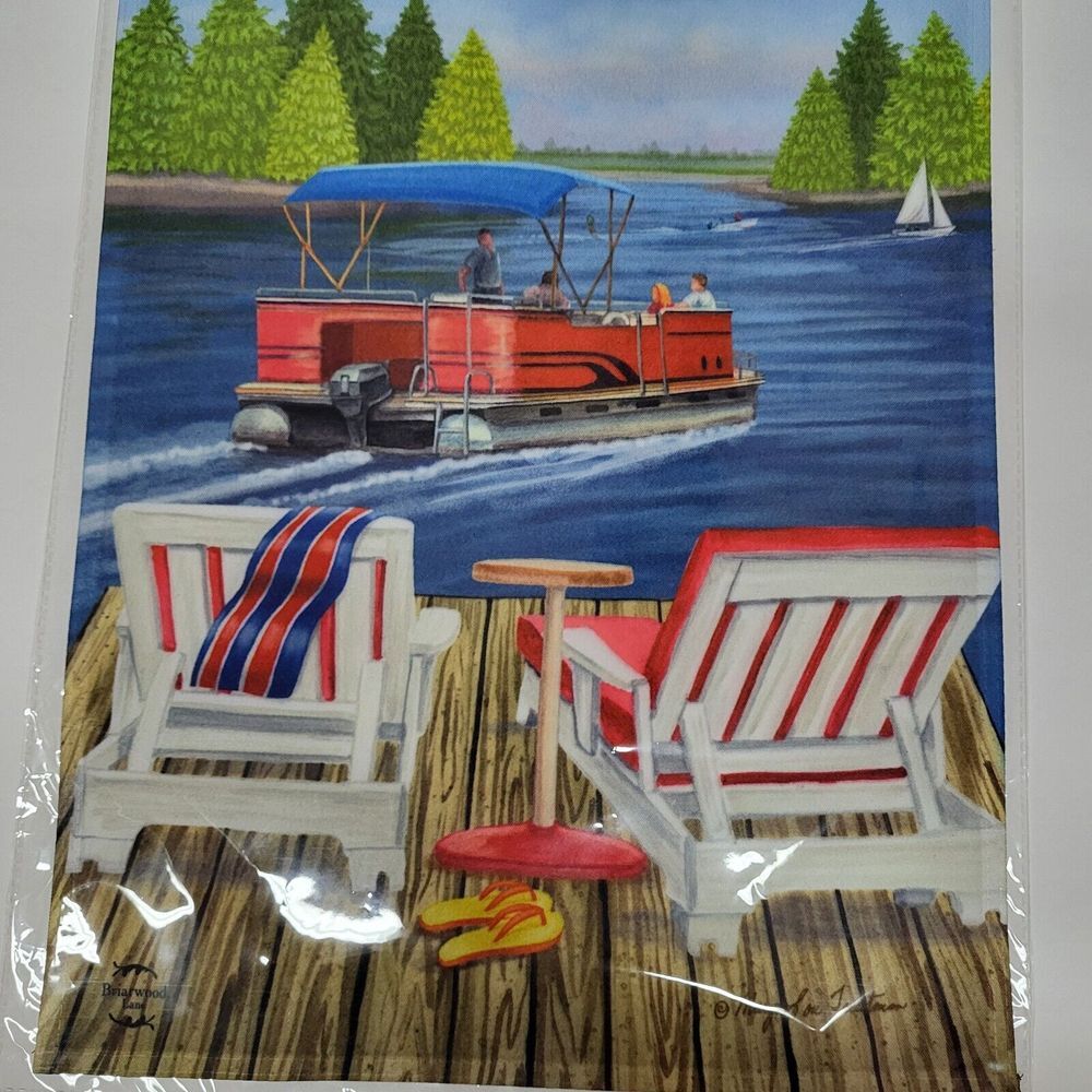 New Dockside Garden Flag Colorful 12.5" x 18" Indoor Outdoor Decor Lakeside - Picture 3 of 8